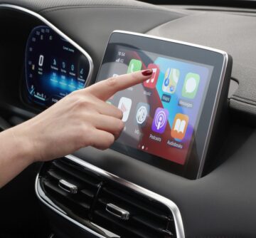 Apple CarPlay apps on iPad in a vehicle