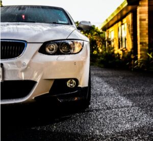 car parked post rainy winter weather