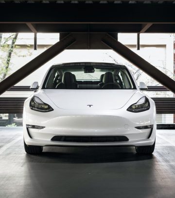 white tesla