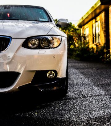 car parked post rainy winter weather